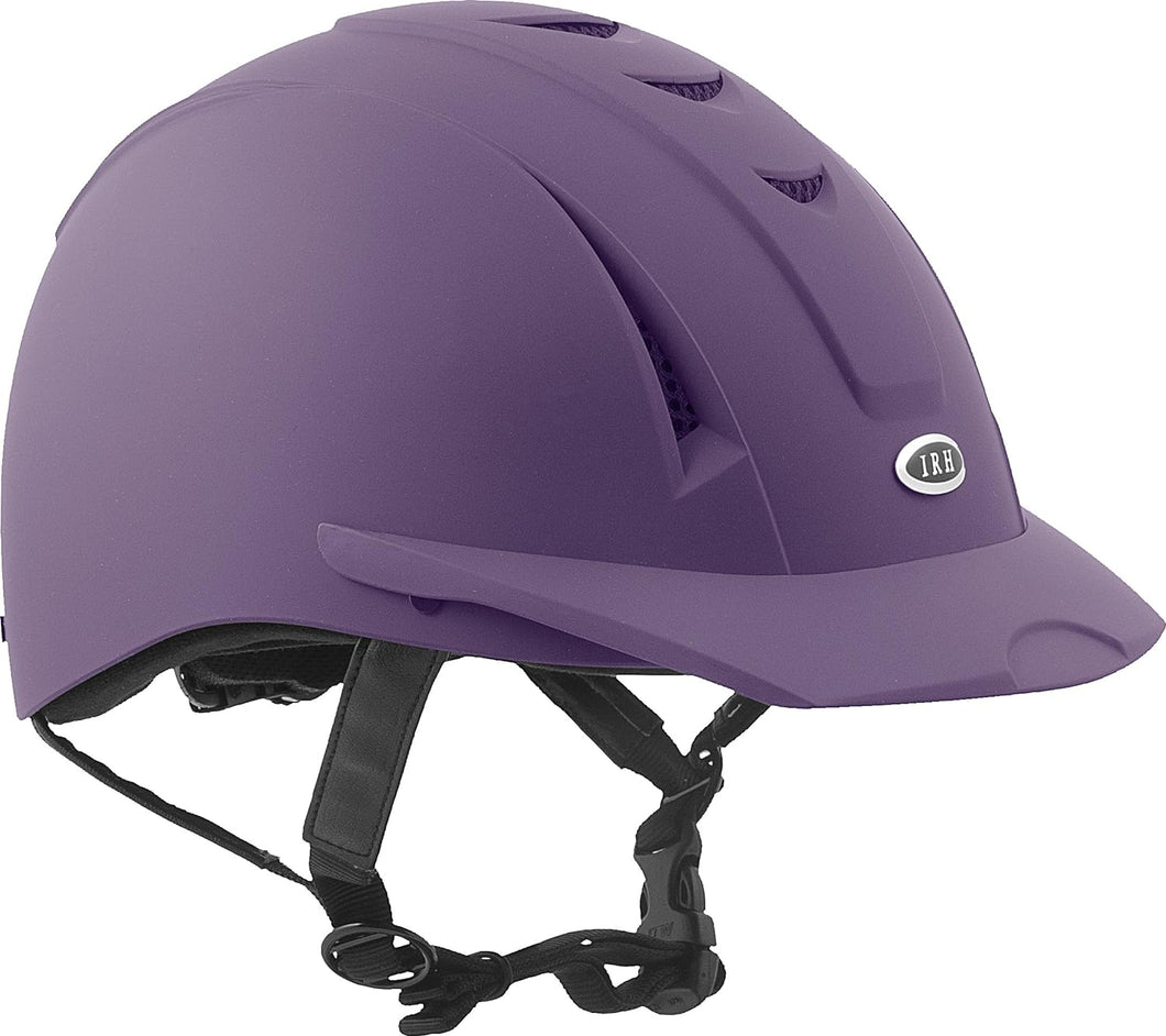 IRH Horseback Riding Safety Ergonomic Washable Rear Side Ventilation Equestrian Equi-Pro Helmet (Medium / Large - Matte Purple)