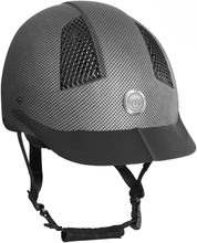 Load image into Gallery viewer, TuffRider Carbon Fiber Shell Helmet (Medium Black)
