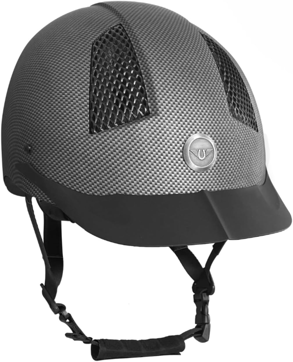 TuffRider Carbon Fiber Shell Helmet (Medium Black)